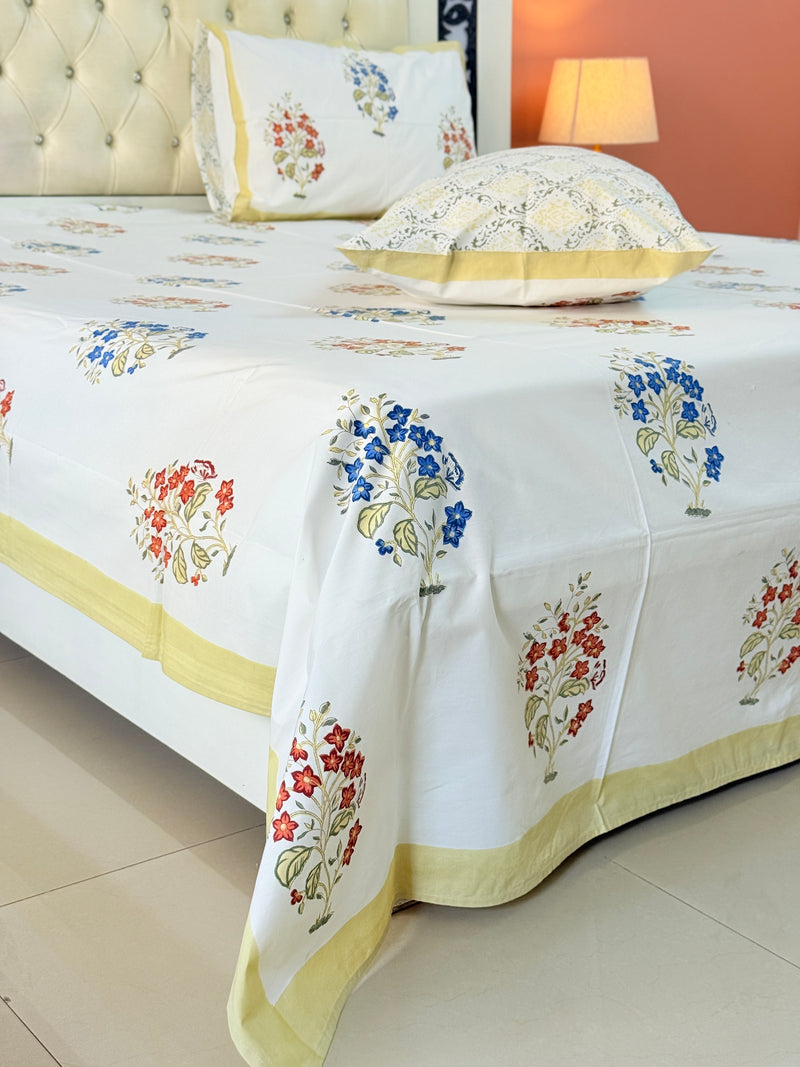 Noor Bloom Hand Blocked Sheet