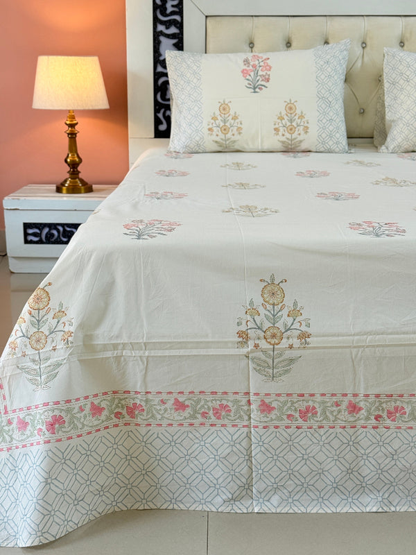Subtle and Serene Hand Blocked Sheet