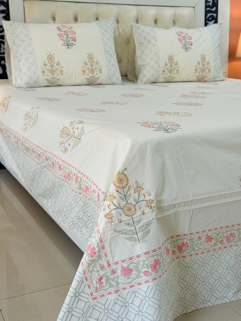 Subtle and Serene Hand Blocked Sheet