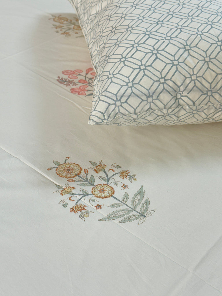 Subtle and Serene Hand Blocked Sheet