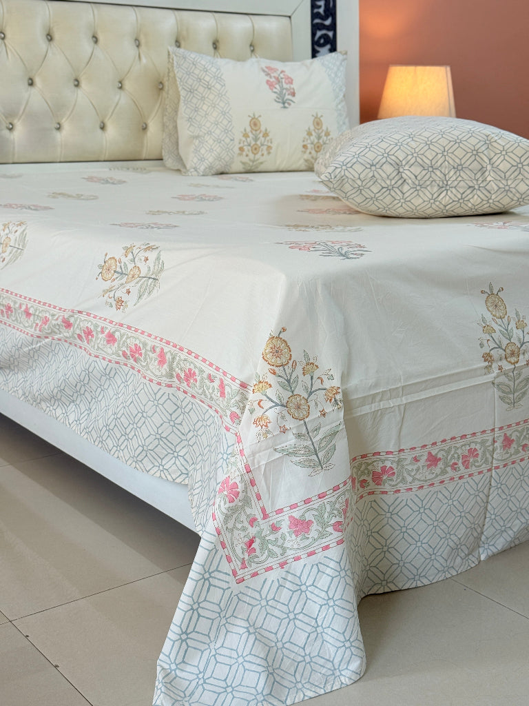 Subtle and Serene Hand Blocked Sheet