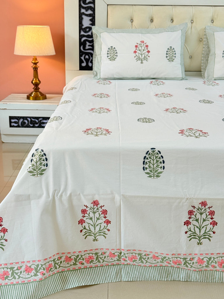 Flora and Fauna Hand Blocked Sheet