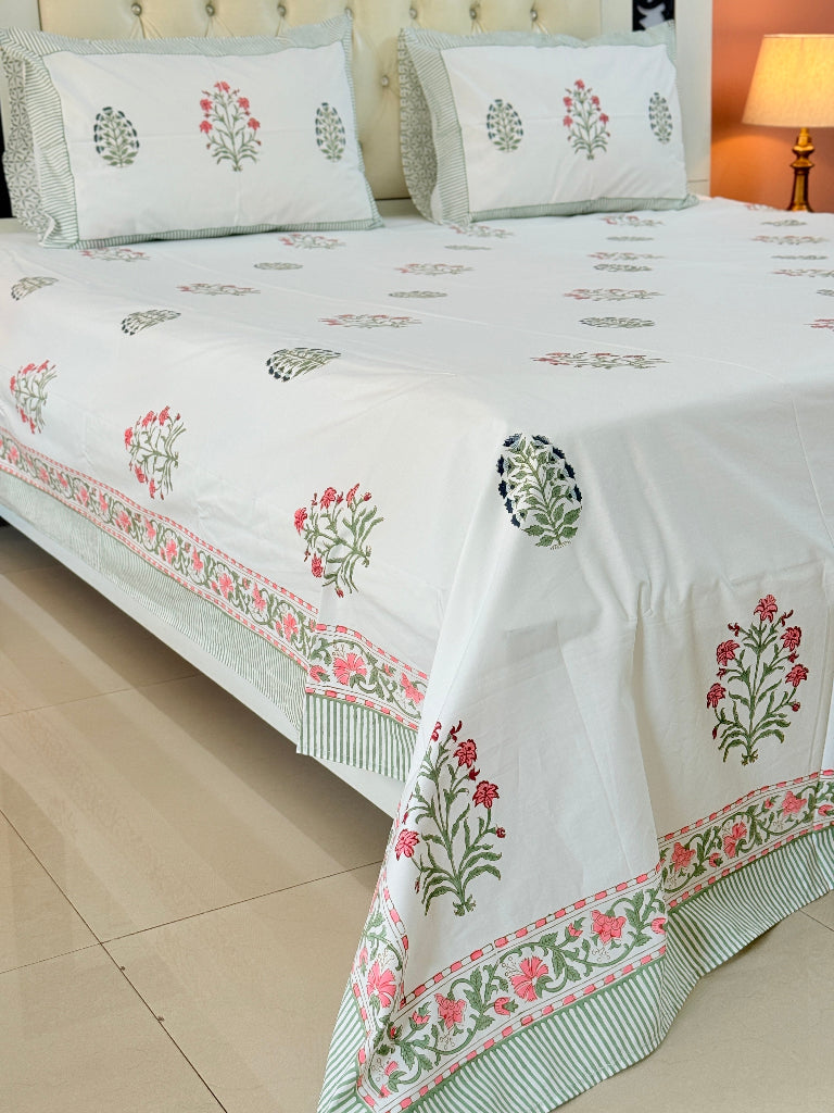 Flora and Fauna Hand Blocked Sheet