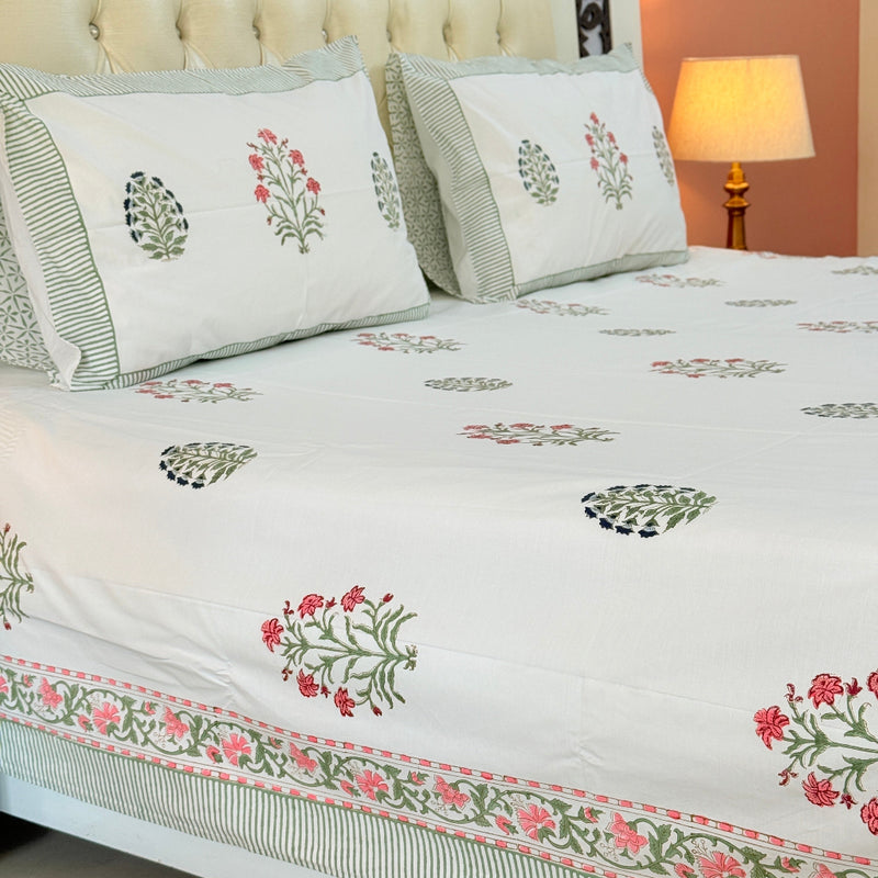 Flora and Fauna Hand Blocked Sheet