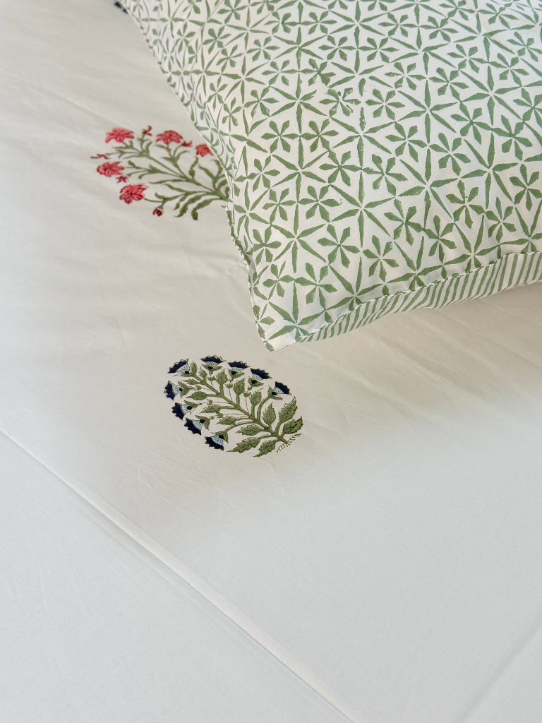 Flora and Fauna Hand Blocked Sheet