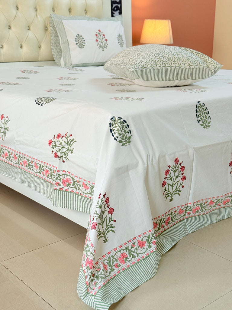 Flora and Fauna Hand Blocked Sheet