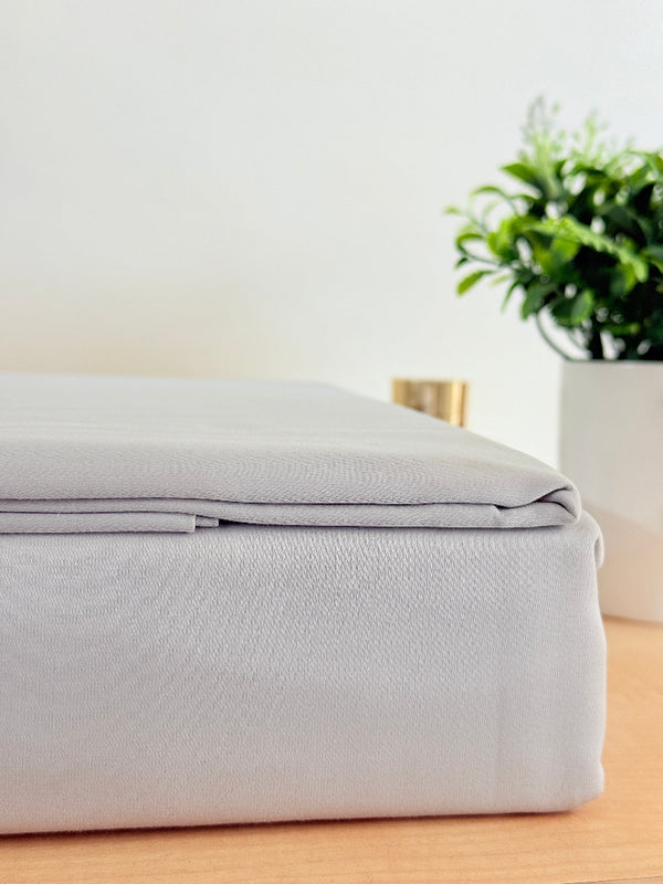 Neutral Grey Solid Bedsheet