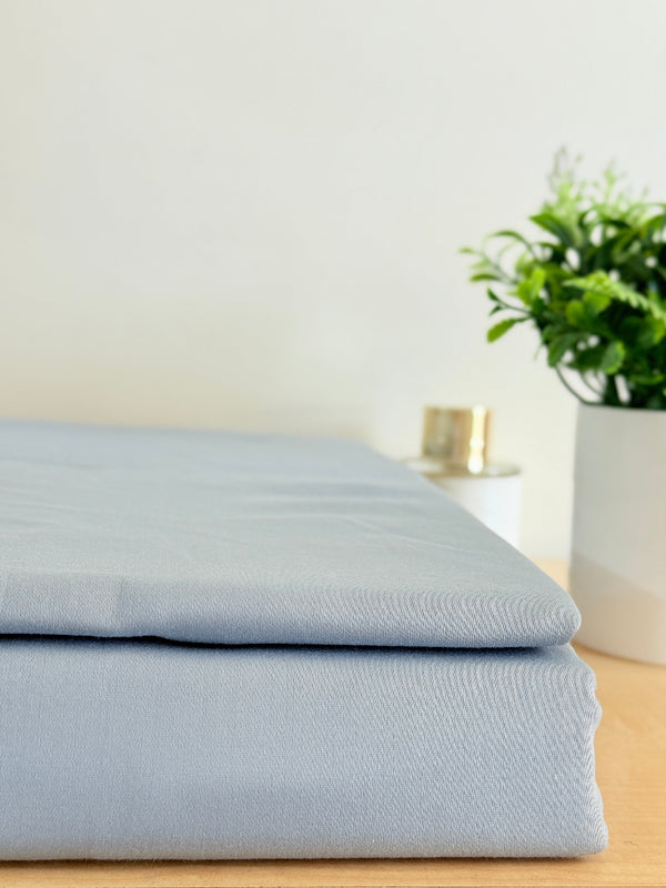Powder Blue Solid Bedsheet
