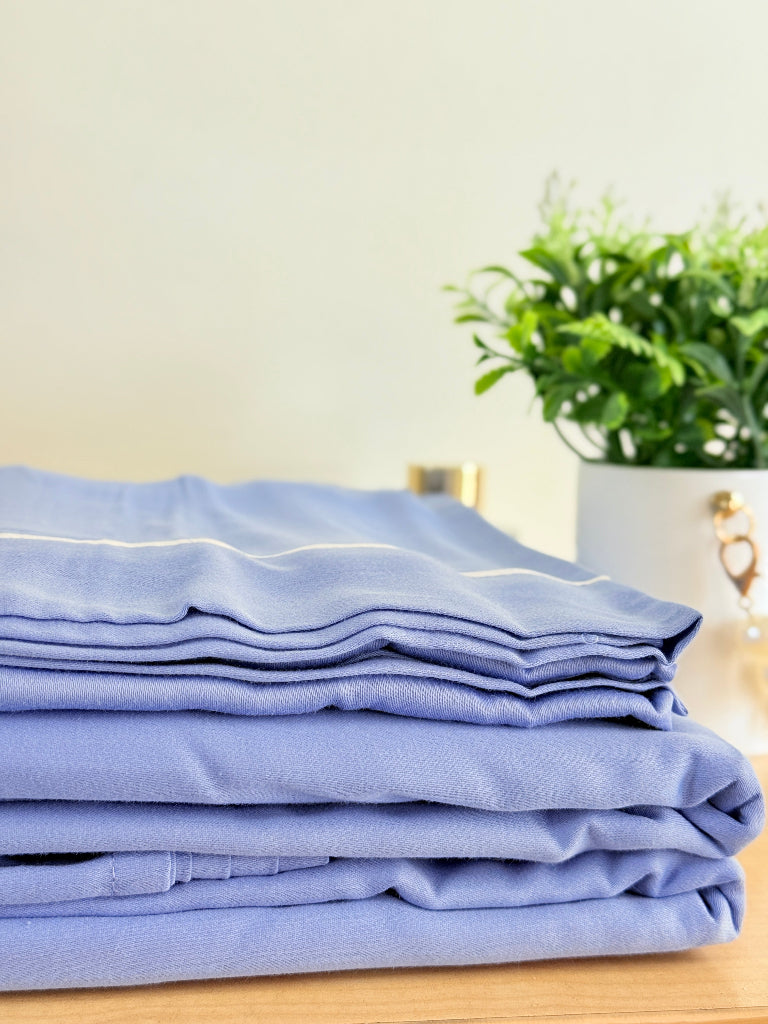 Cornflower Blue Solid Bedsheet