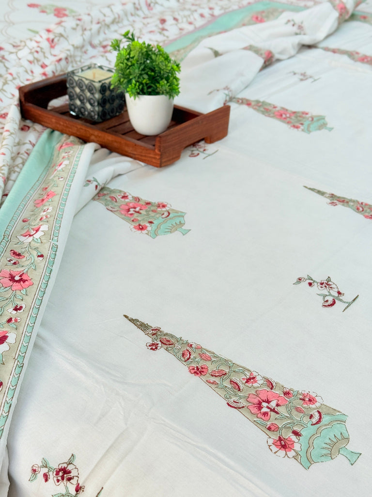 Saanjh Bloom - Hand Blocked Dohar