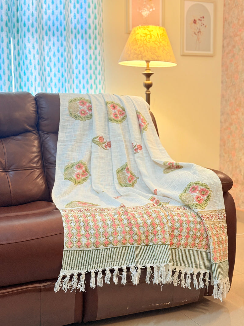 Artistic Elegance Hand Blocked Throw