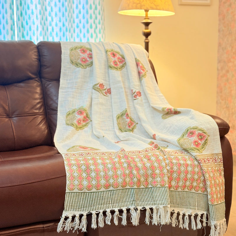 Artistic Elegance Hand Blocked Throw