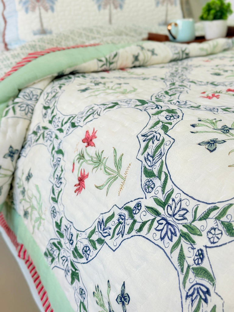 Garden Grace Hand Blocked Quilt
