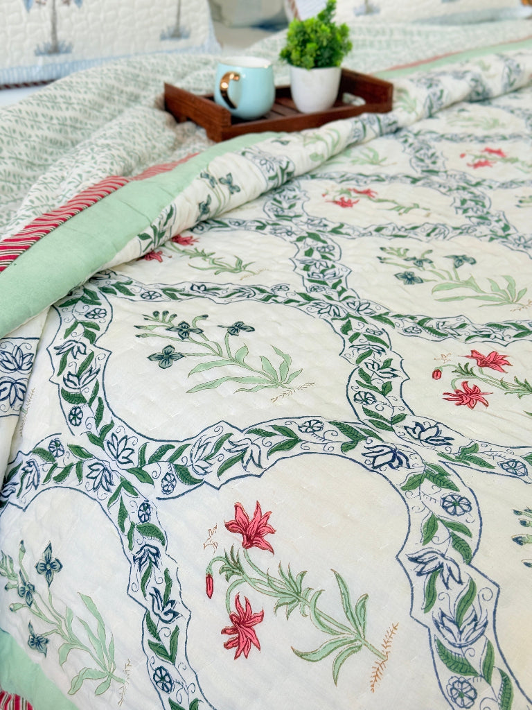Garden Grace Hand Blocked Quilt