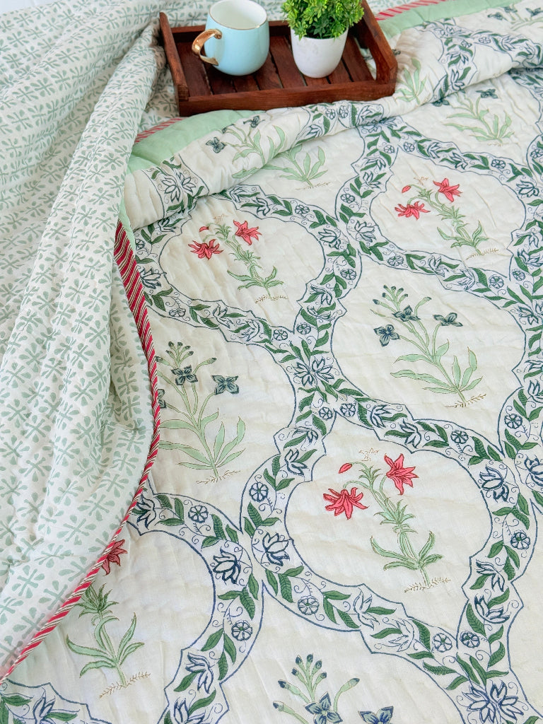 Garden Grace Hand Blocked Quilt