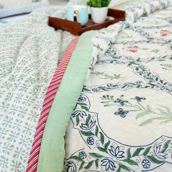 Garden Grace Hand Blocked Quilt
