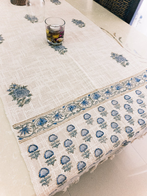 Blue Floral Art - Table Runner