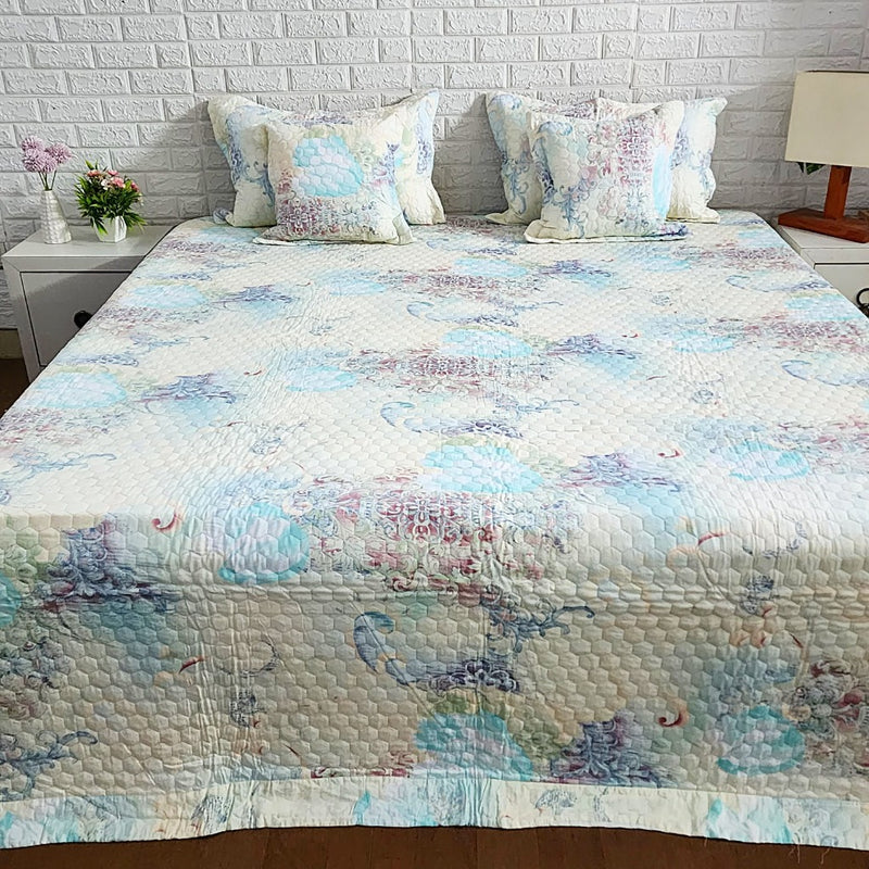 Shades of Blue - Quilted Bedcover