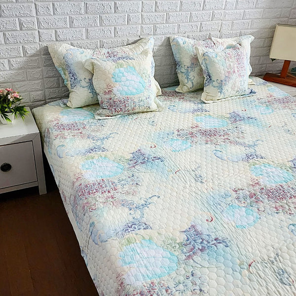 Shades of Blue - Quilted Bedcover