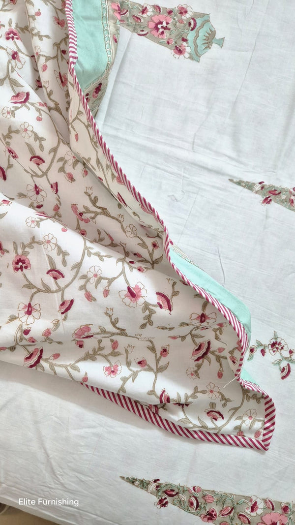 Saanjh Bloom - Hand Blocked Dohar