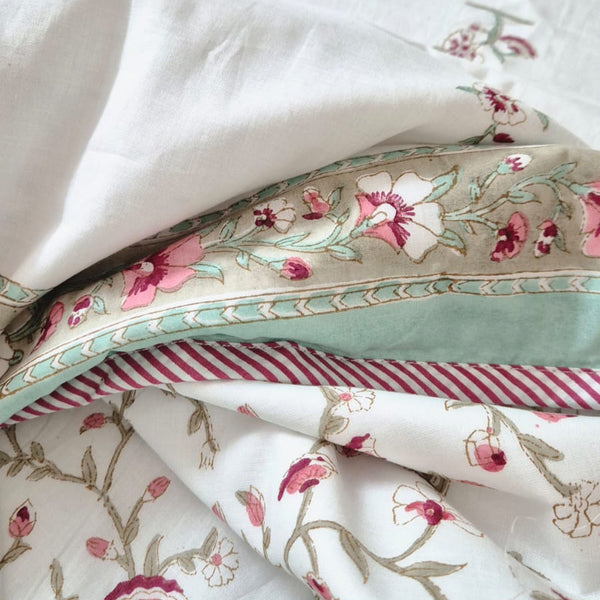 Saanjh Bloom - Hand Blocked Dohar