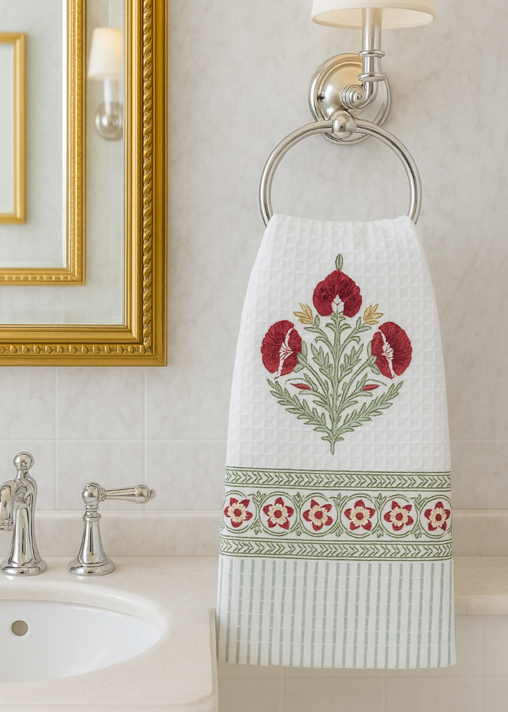 Florence Hand Blocked Hand Towel