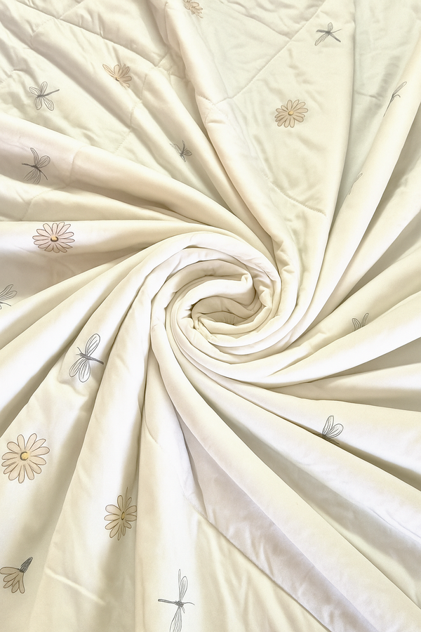 Coconut Fiber Floral Print Double Comforter