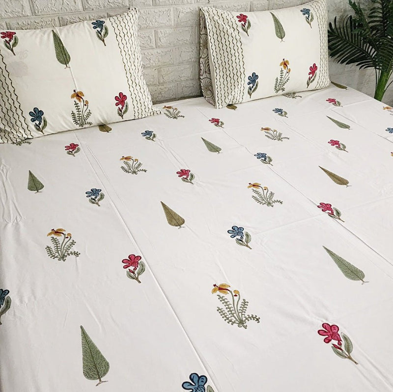 Flower Motifs - Jaipuri Block Print Sheet