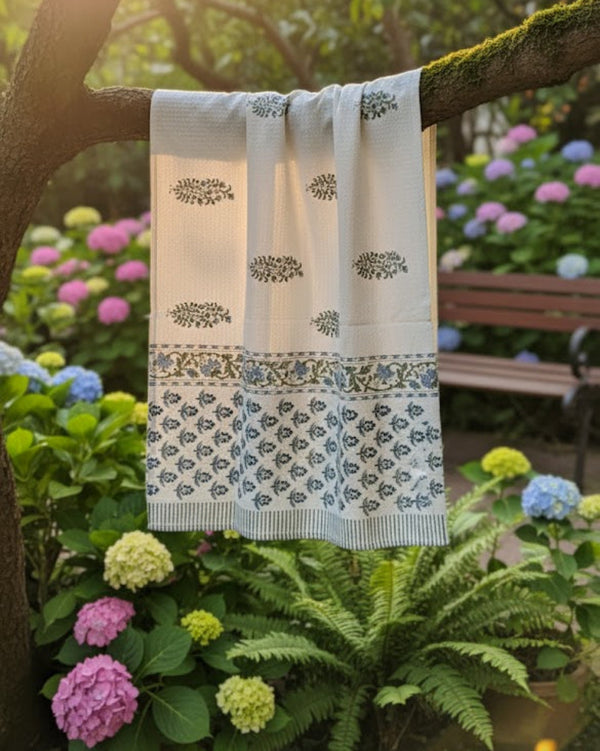Morning Dew Hand Blocked Bath Towel Set