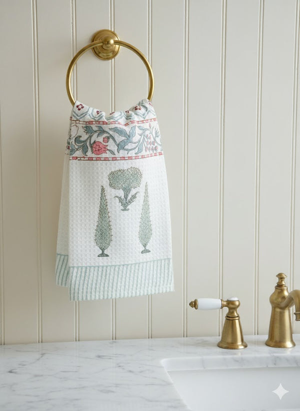 Cypress Love Hand Blocked Hand Towel
