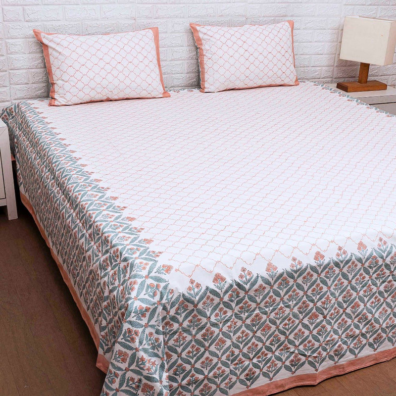 handcrafted bedding set with cotton quilt