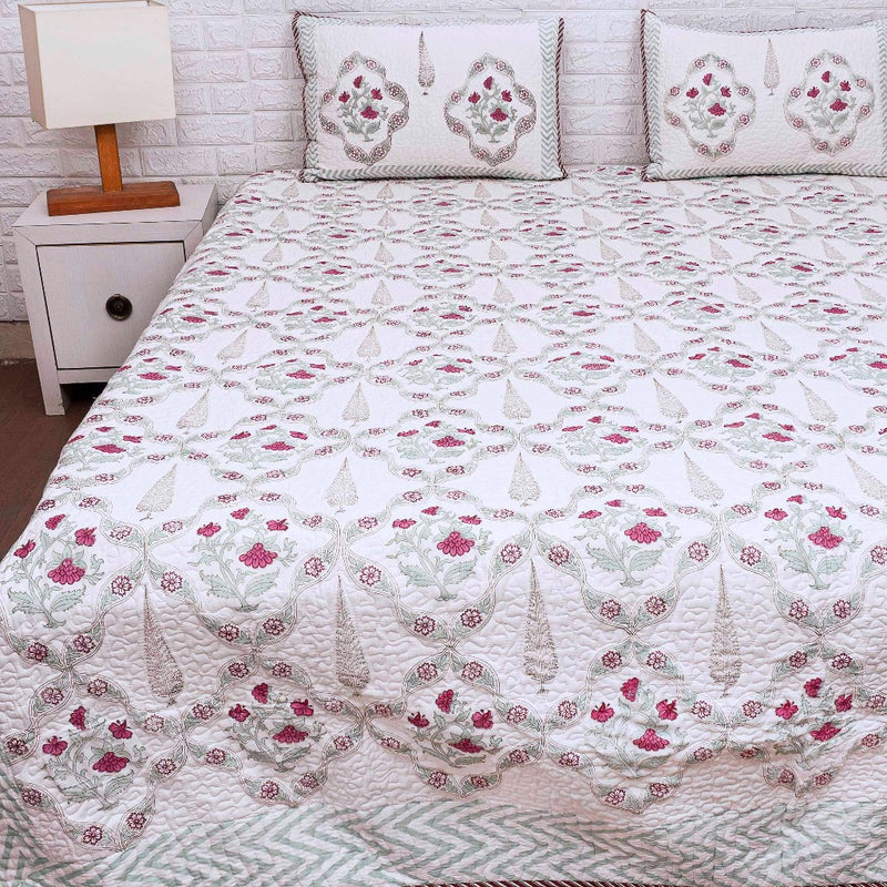 Quilted bedcover set India
