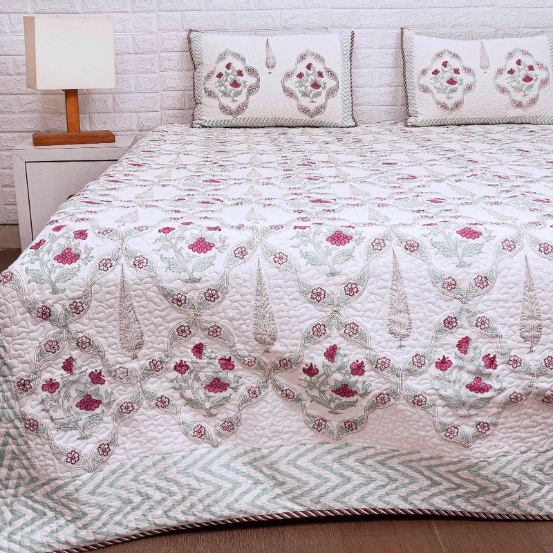 Quilted bedcover set India