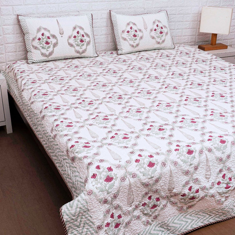 Quilted bedcover set India