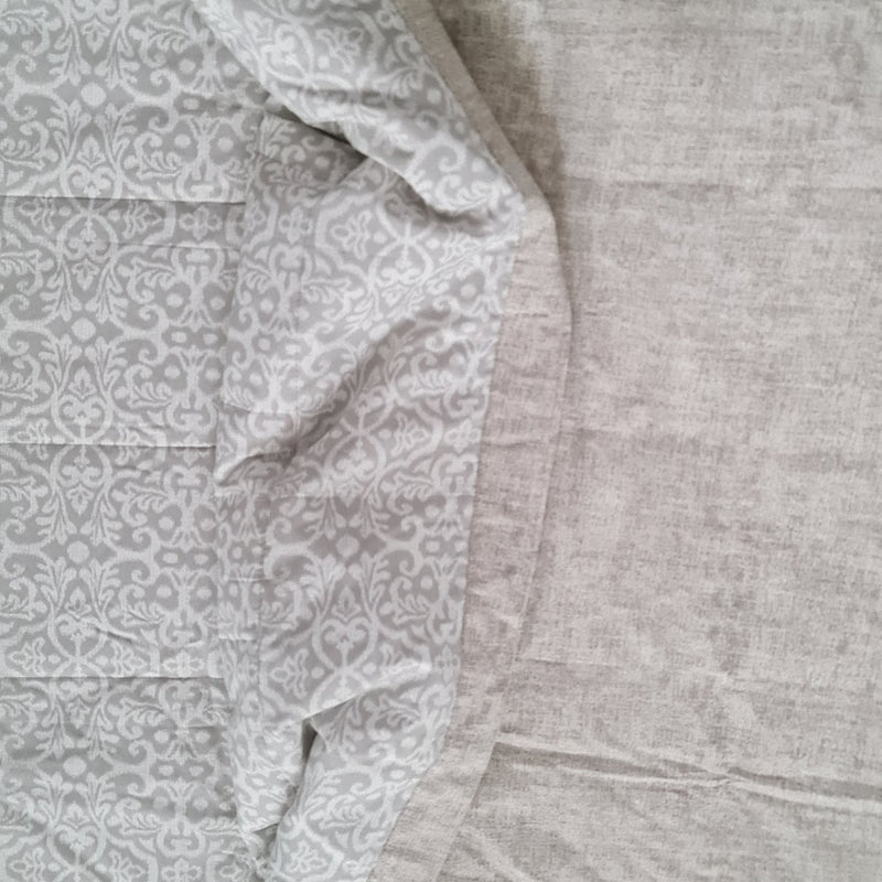 Grey Abstract Print Double Comforter