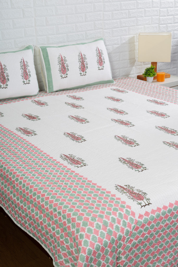 Pure Cotton Bed Cover - The Mughal Block