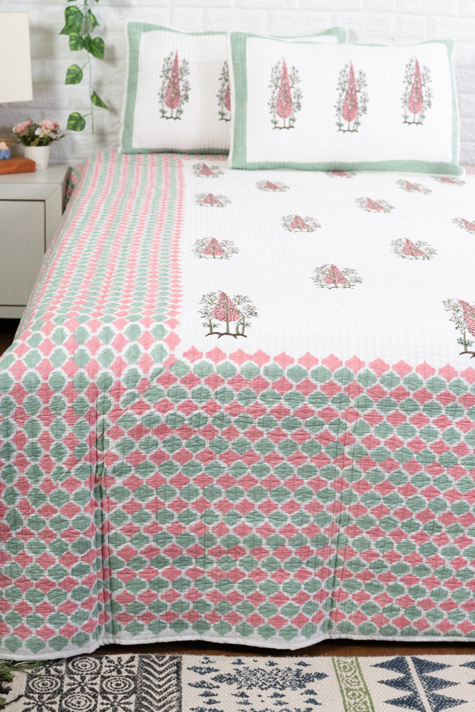 Pure Cotton Bed Cover - The Mughal Block