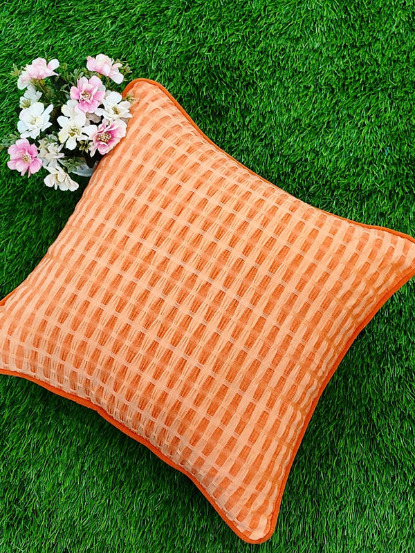 Coral Shade Cotton Cushion Cover