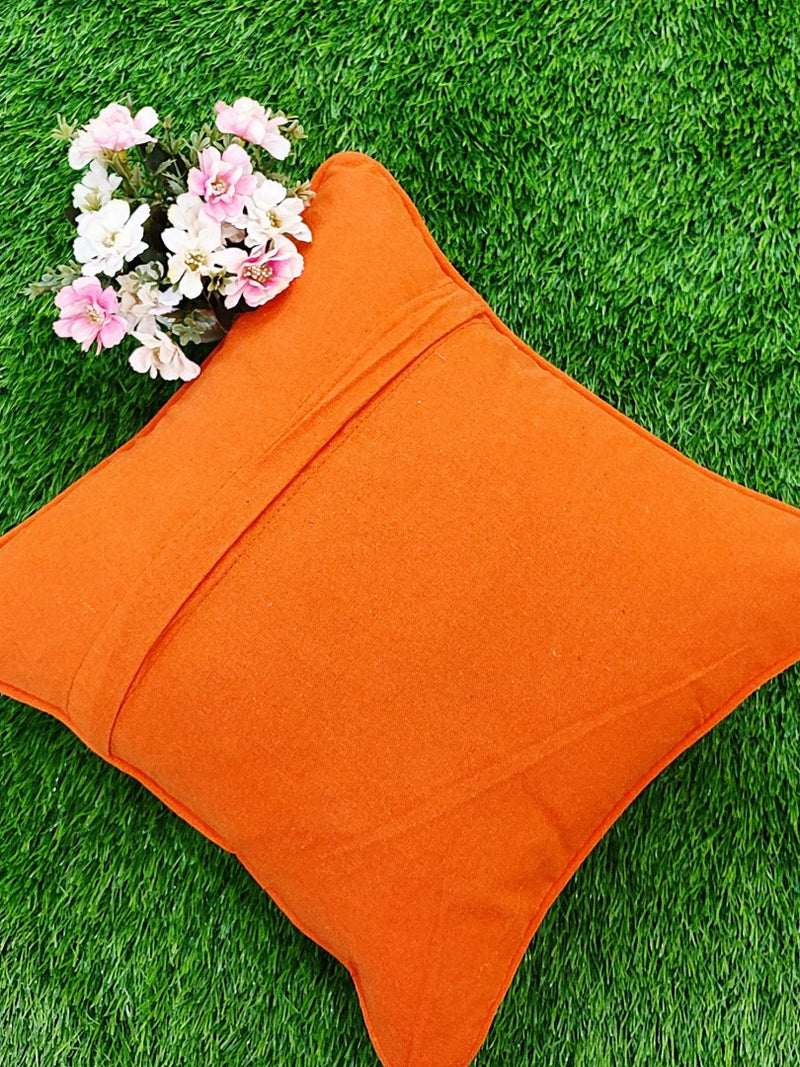 Coral Shade Cotton Cushion Cover