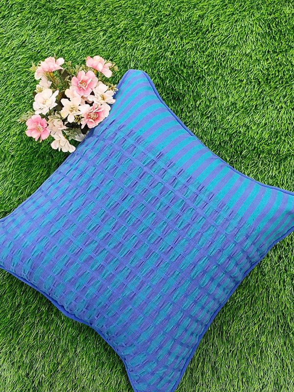 Bluish Purple Cotton Cushion Cover