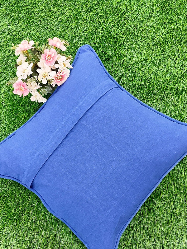 Bluish Purple Cotton Cushion Cover