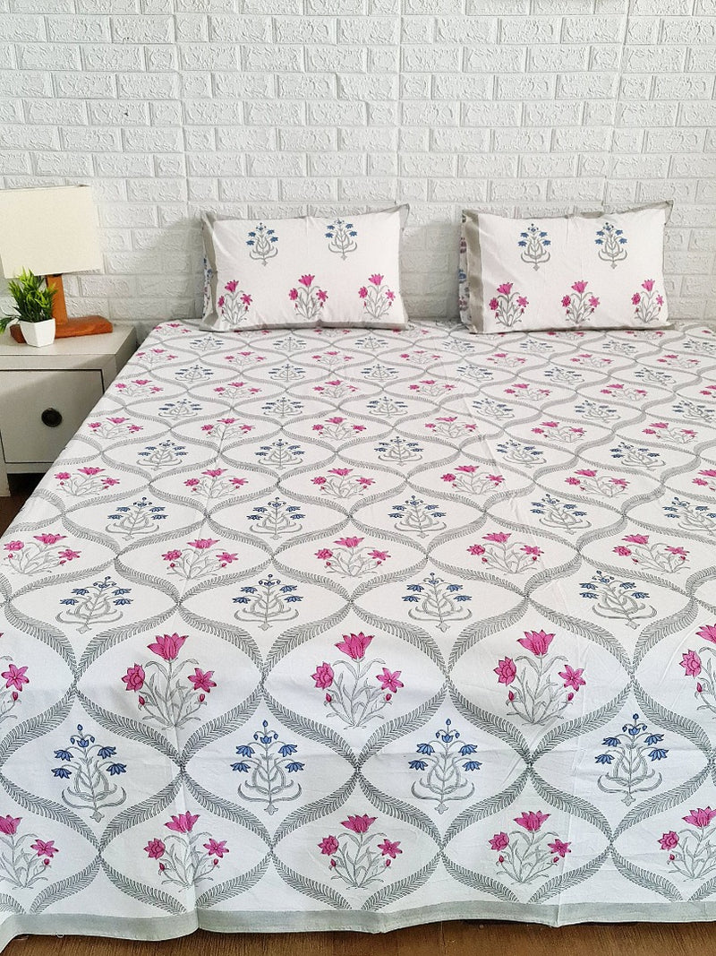 Mughal Block Print Bed Sheet Online India