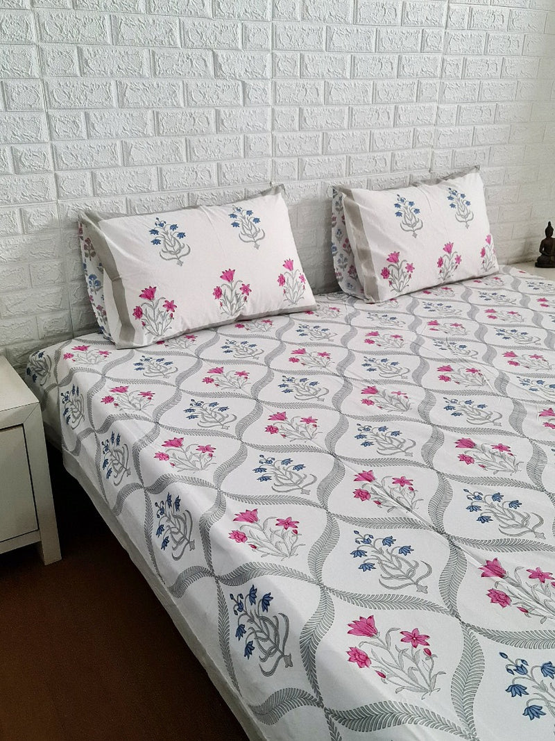 Mughal Block Printed Bed Sheet Online India