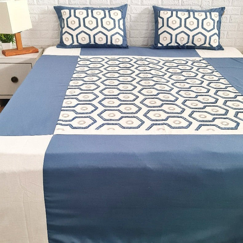 Handloom Satin Cotton Bed Cover Online India
