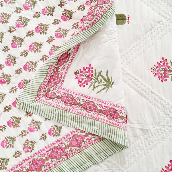 Handmade Single Bed Cotton Quilt - Jaipuri Razai