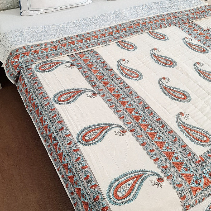 The Paisley Motif Double Hand Blocked Quilt