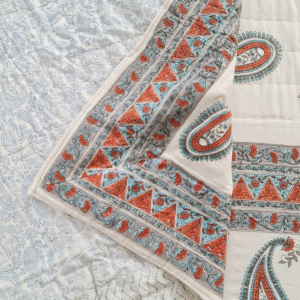 The Paisley Motif Double Hand Blocked Quilt