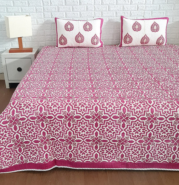 Double Bed Cover - Hand-Block Cotton Bed Cover