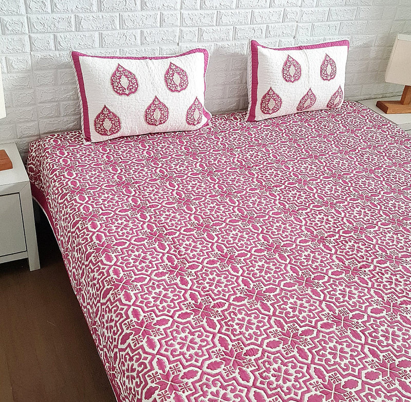 Double Bed Cover - Hand-Block Cotton Bed Cover