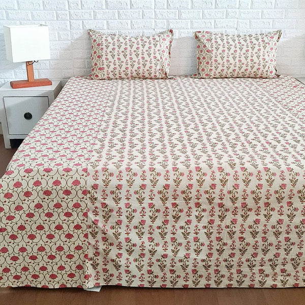 Blossoming Beauty Ajrakh Hand Blocked Sheet
